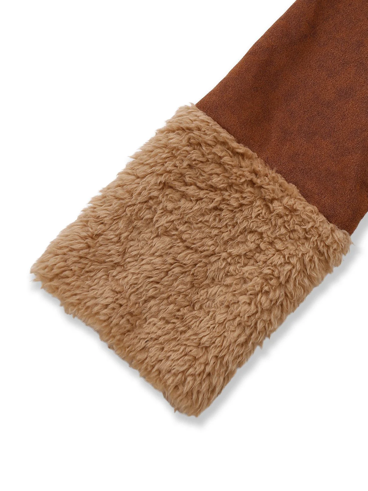Braun 1950er Wildlederimitat Kerbkragen Taste Trench Mantel - Image 6