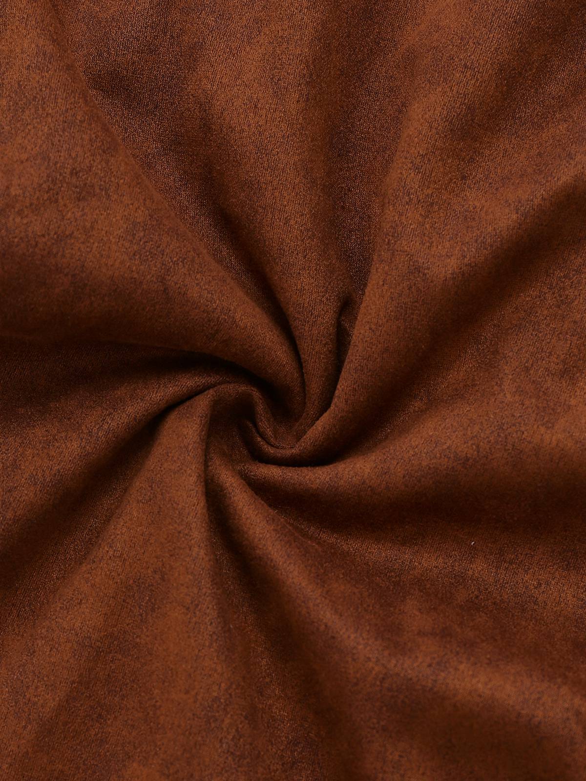Braun 1950er Wildlederimitat Kerbkragen Taste Trench Mantel - Image 7