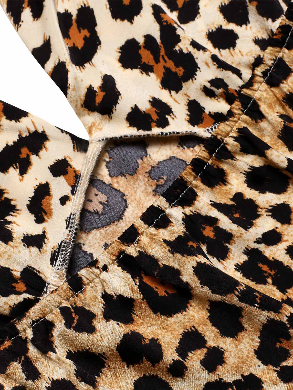 Braun 1960er Halter V-Ausschnitt Leopard Kleid - Image 9