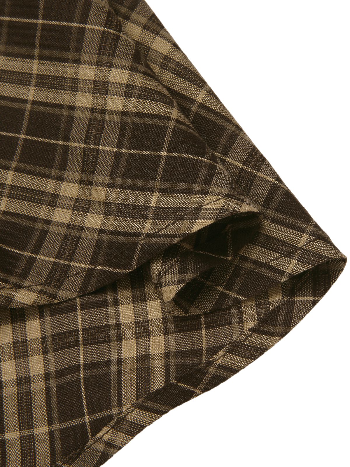 Braun 1960er Plaid Bogen Tie Taste Swing Kleid - Image 10