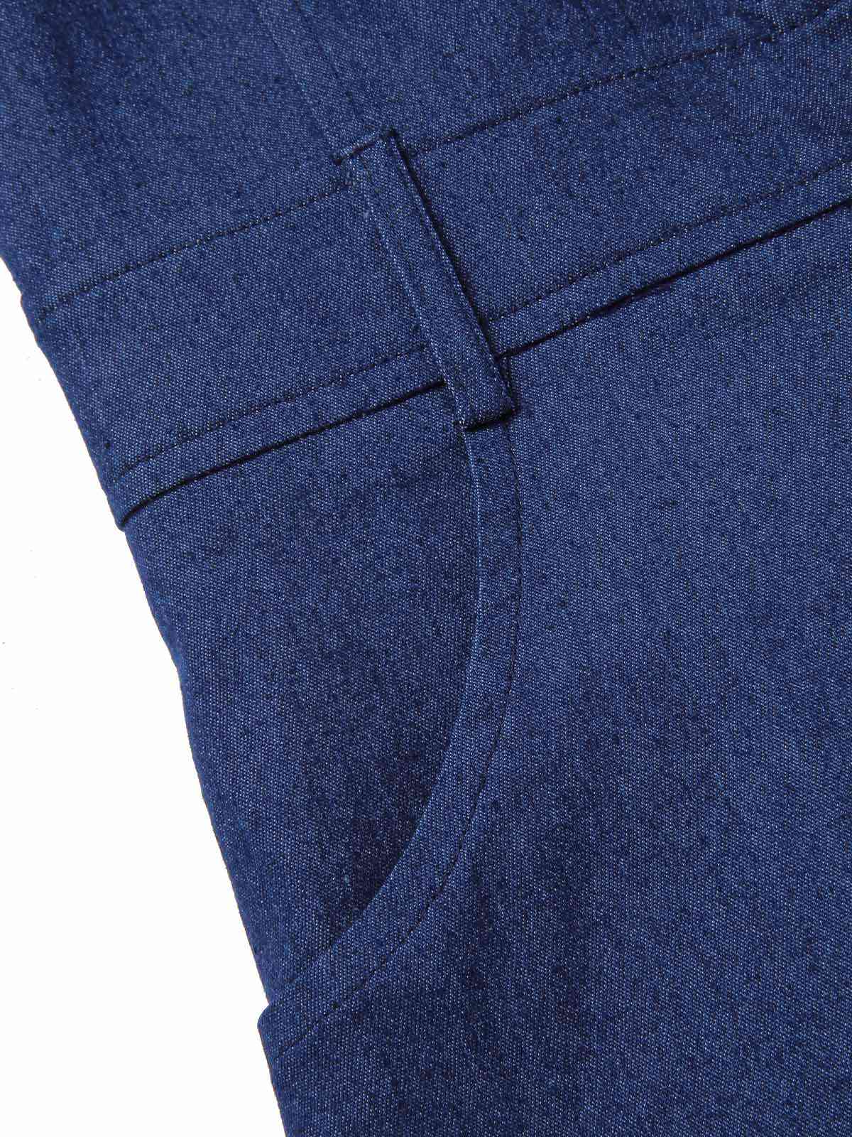 Braun 1970er Solide Ärmellos Denim Romper - Image 11