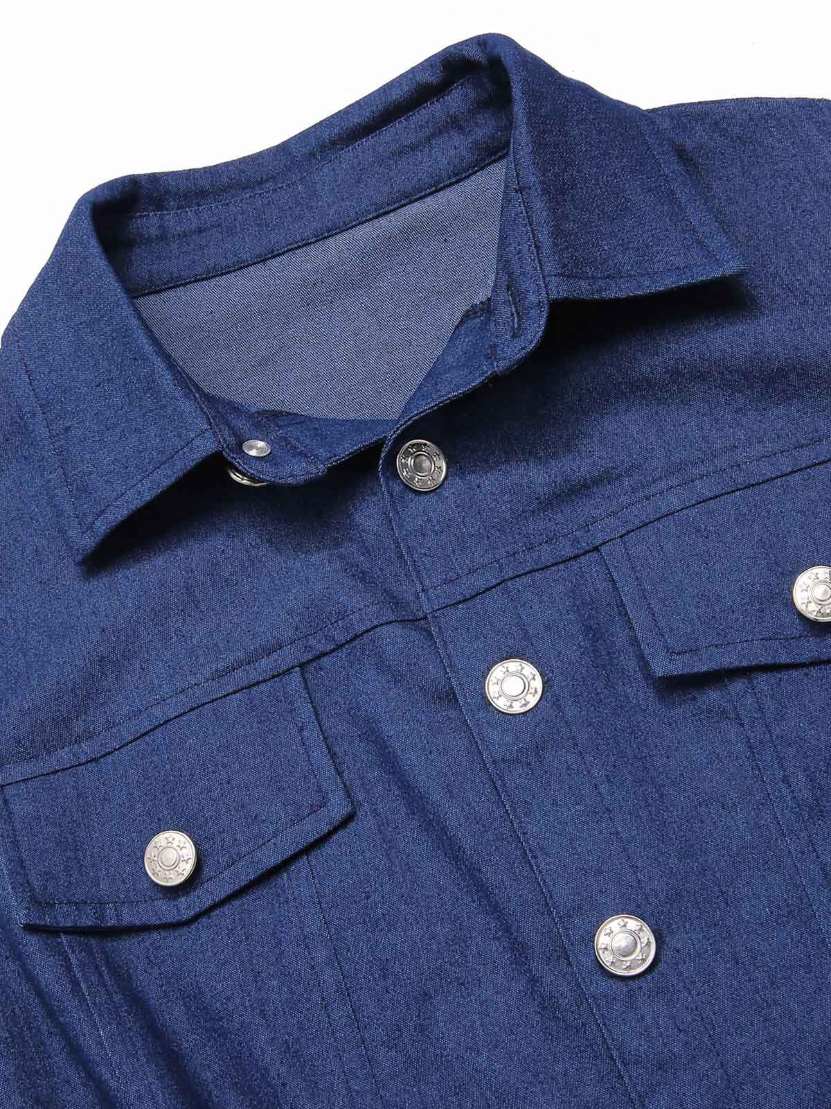 Braun 1970er Solide Ärmellos Denim Romper - Image 9
