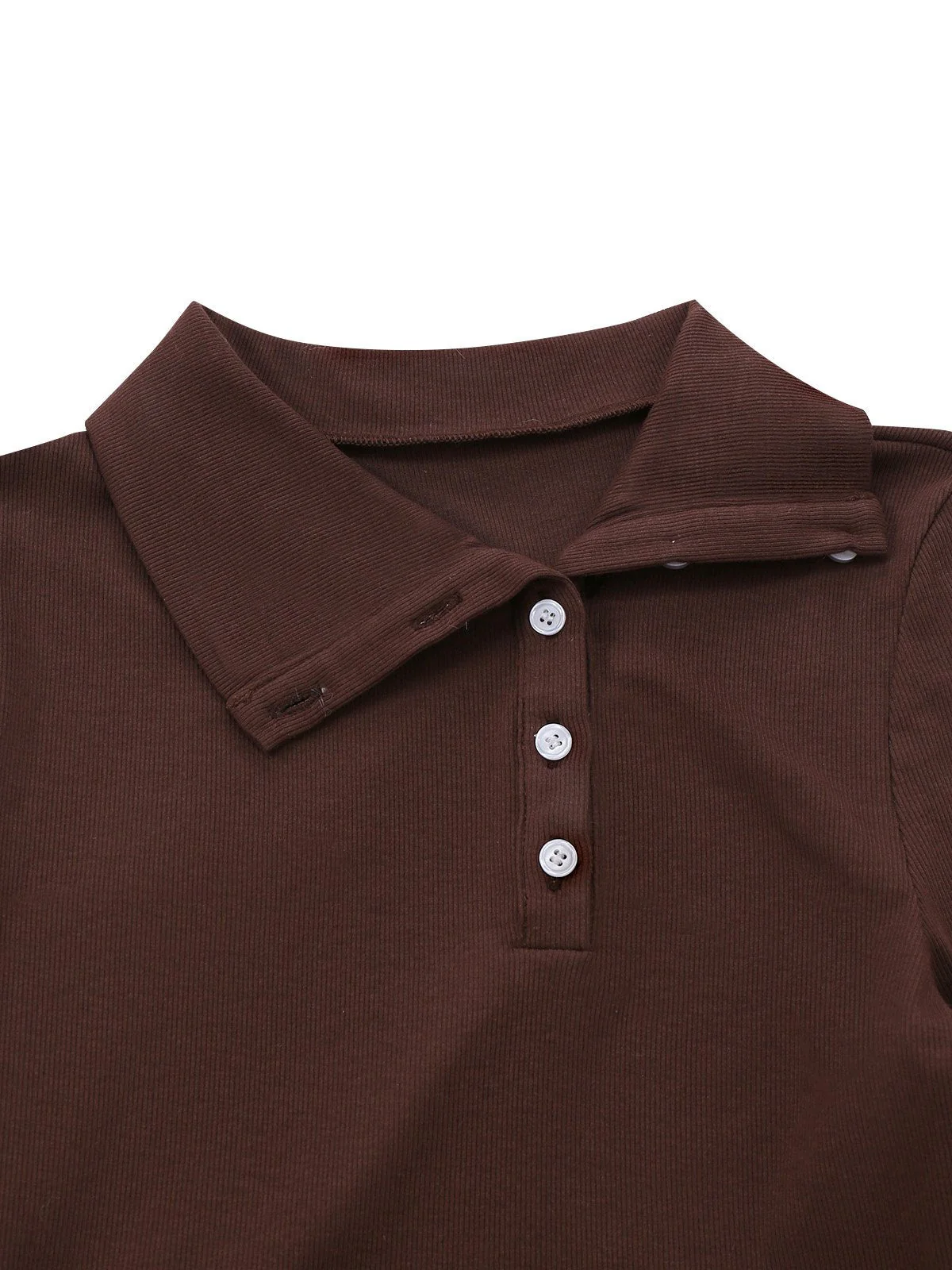 Braun 1970er Stricken Kariert Asymmetrisch Hals Kleid - Image 5