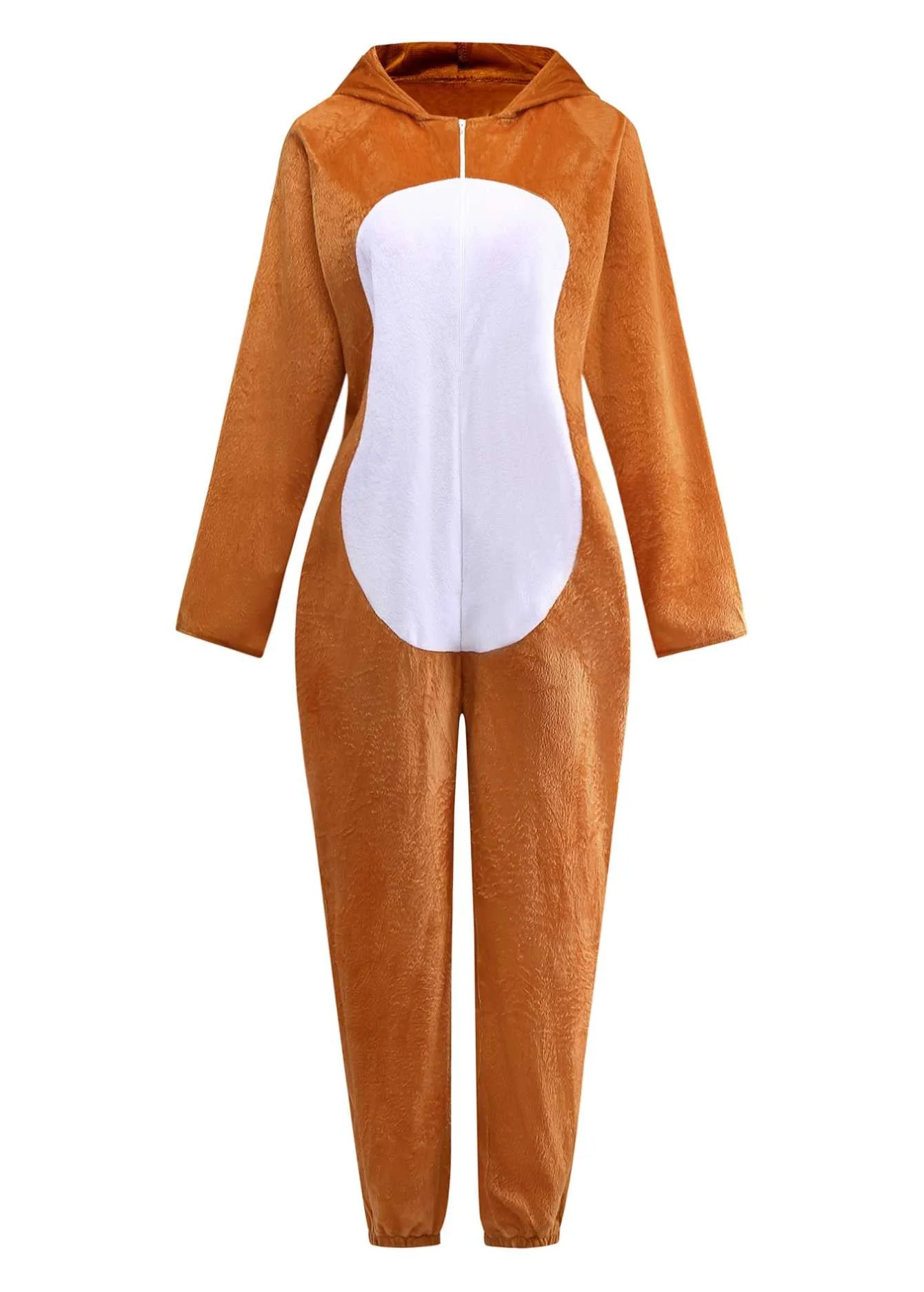 Braun 1970er Weihnachtsrentier Cosplay Jumpsuit - Image 2