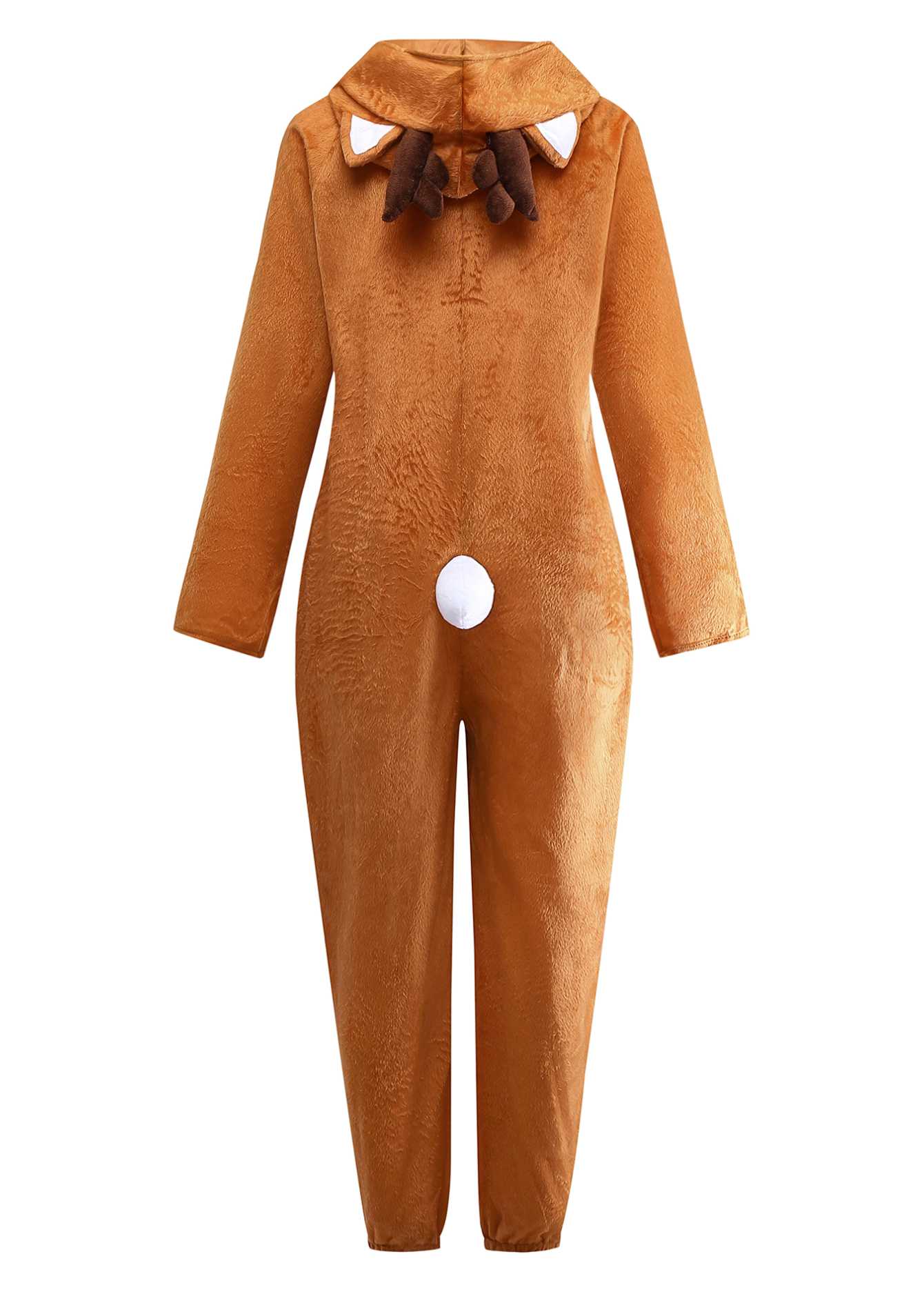 Braun 1970er Weihnachtsrentier Cosplay Jumpsuit - Image 3