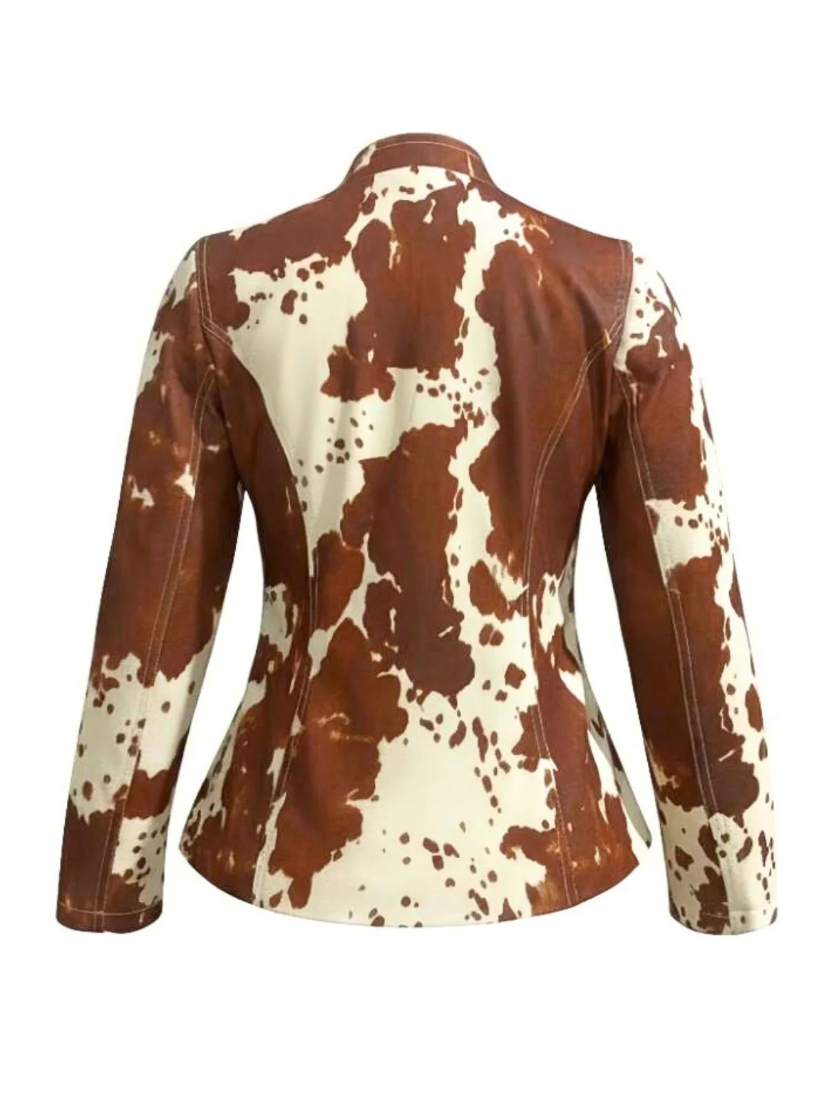 Braun 1970er Western Cowgirl Geknöpft Jacke - Image 4