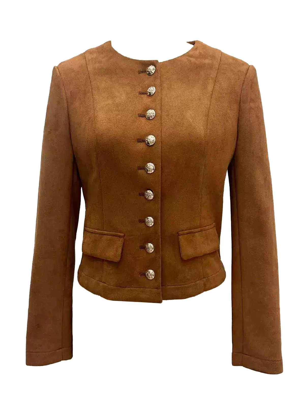 Braun 1970er Wildleder Taste Tasche Jacke