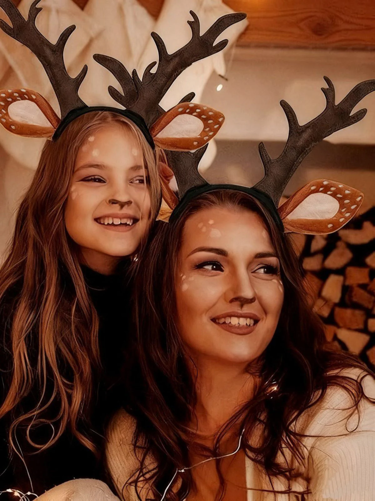 Braun Weihnachten Ren Haarband mit Ohren - Image 2