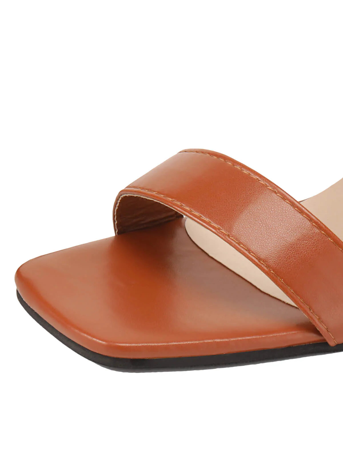 Braune Sandalen mit hohem Absatz und elastischem Riemen - Image 4