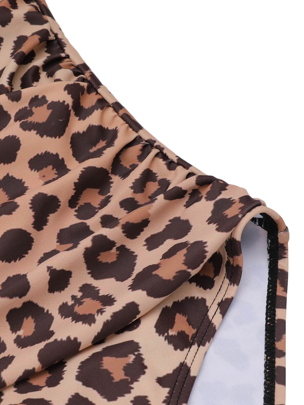 Brauner 1930er Leopard Badeanzug Mit V-Ausschnitt - Image 7