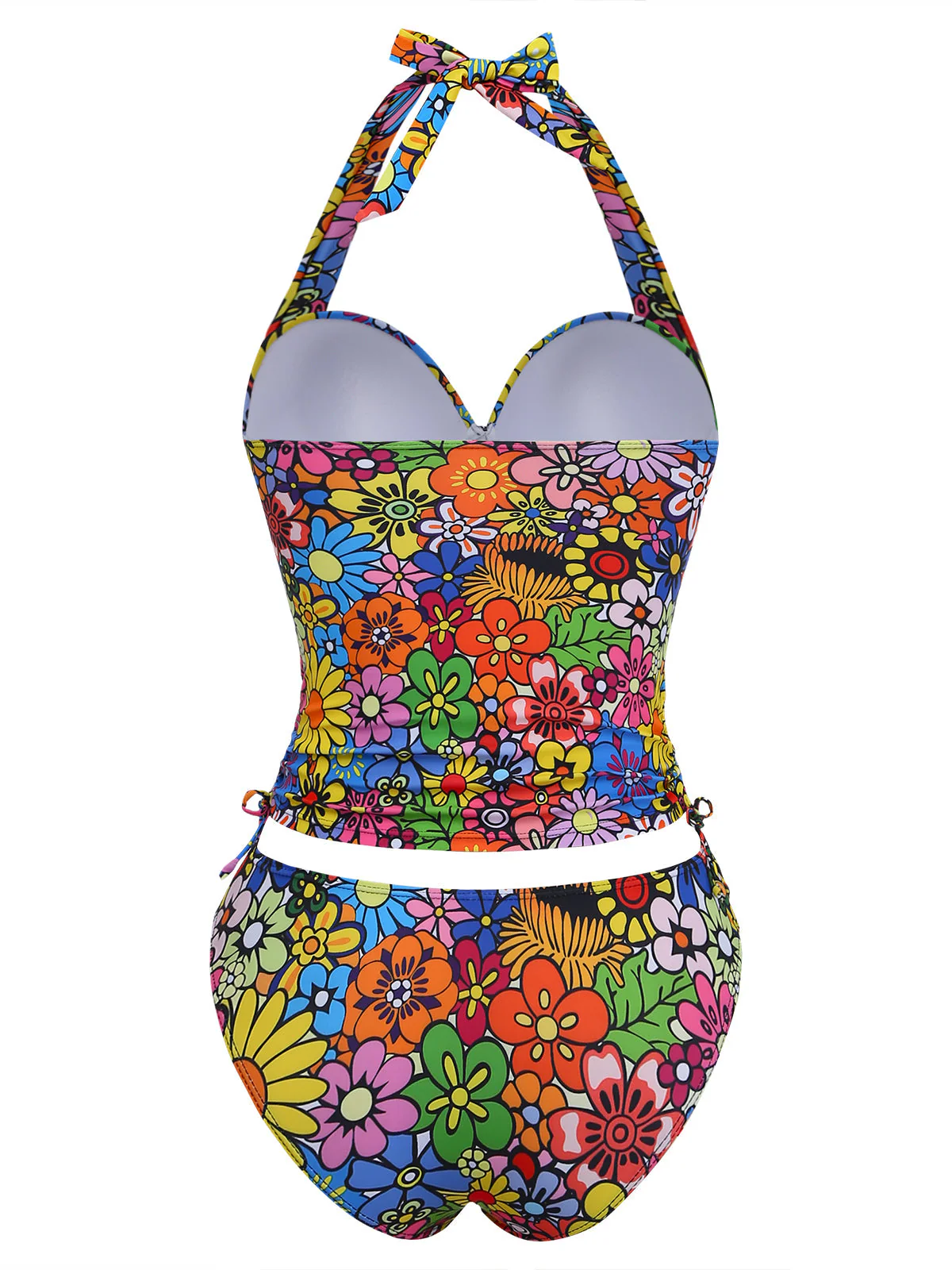 Bunt 2000er Gänseblümchen Halter Tankini Set - Image 3