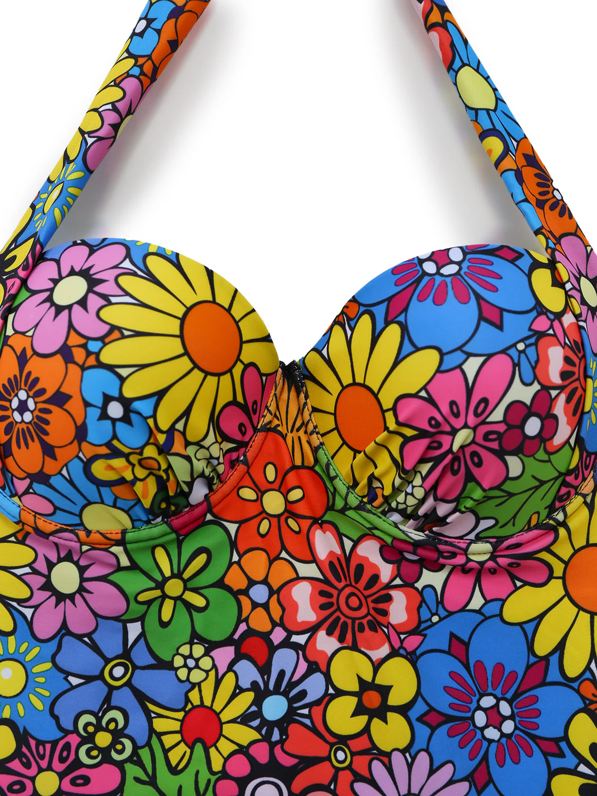Bunt 2000er Gänseblümchen Halter Tankini Set - Image 4