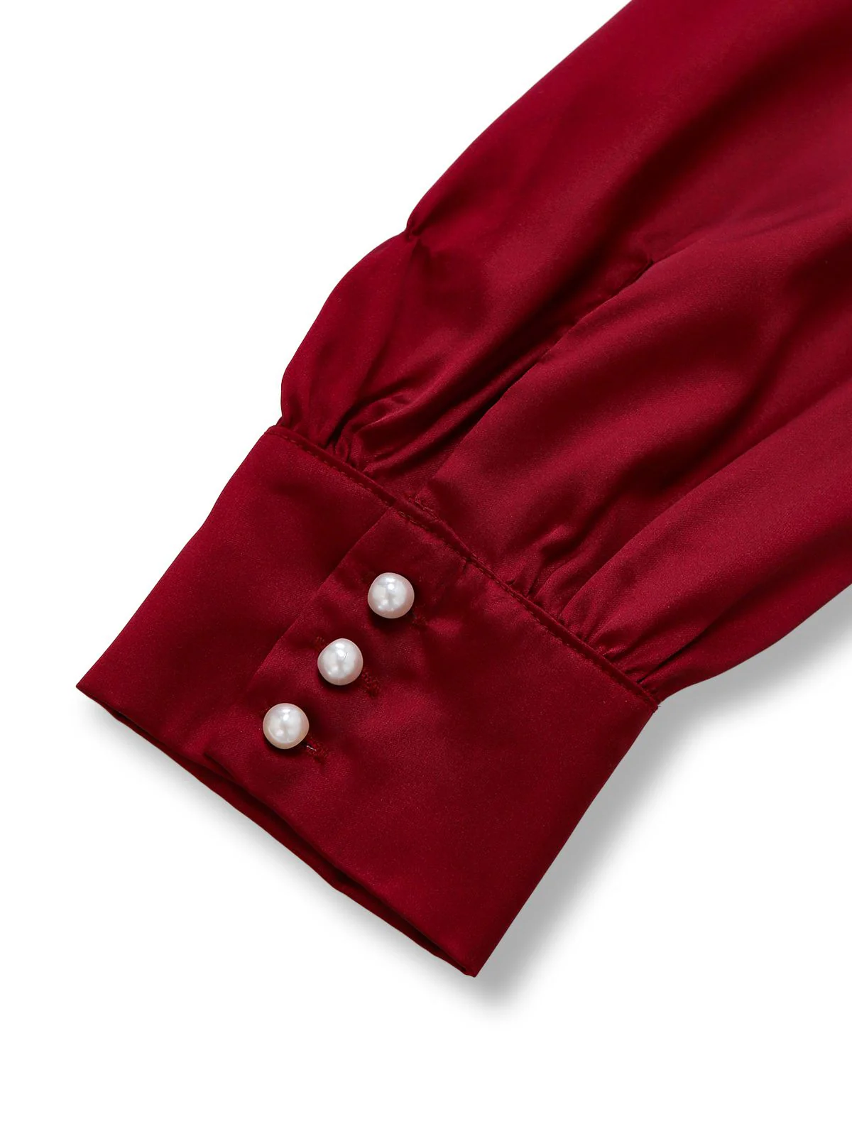 Burgunderrot 1940er Satin Bogen Tie Streifen Weites Bein Jumpsuit - Image 6
