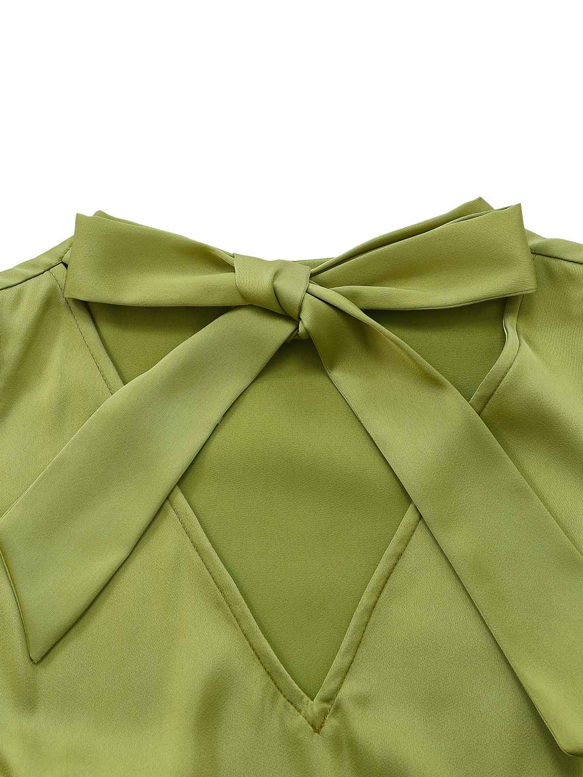 Chartreuse 1920er Schimmernd Taschentuch Saum Kleid - Image 6