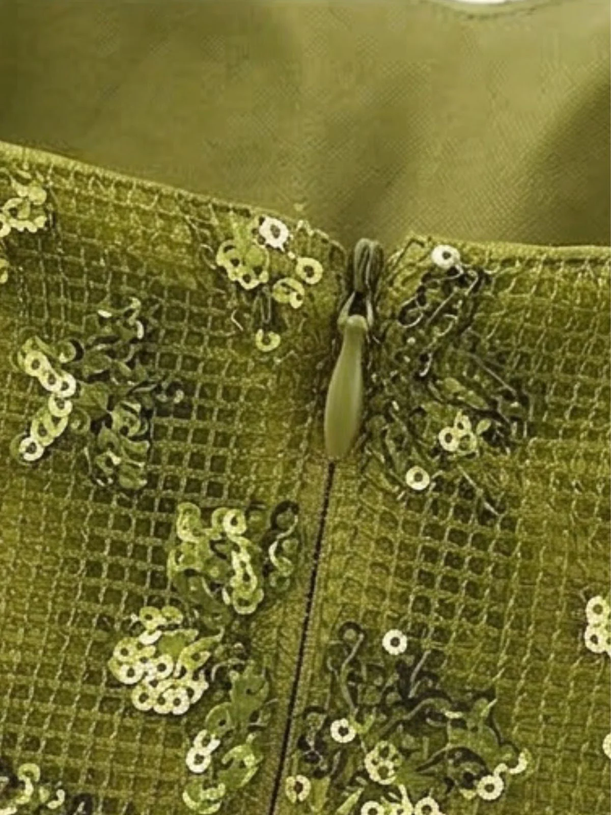 Chartreuse 1960er Pailletten Abend Party Mini Kleid - Image 6