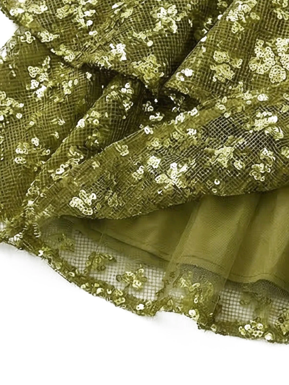 Chartreuse 1960er Pailletten Abend Party Mini Kleid - Image 7