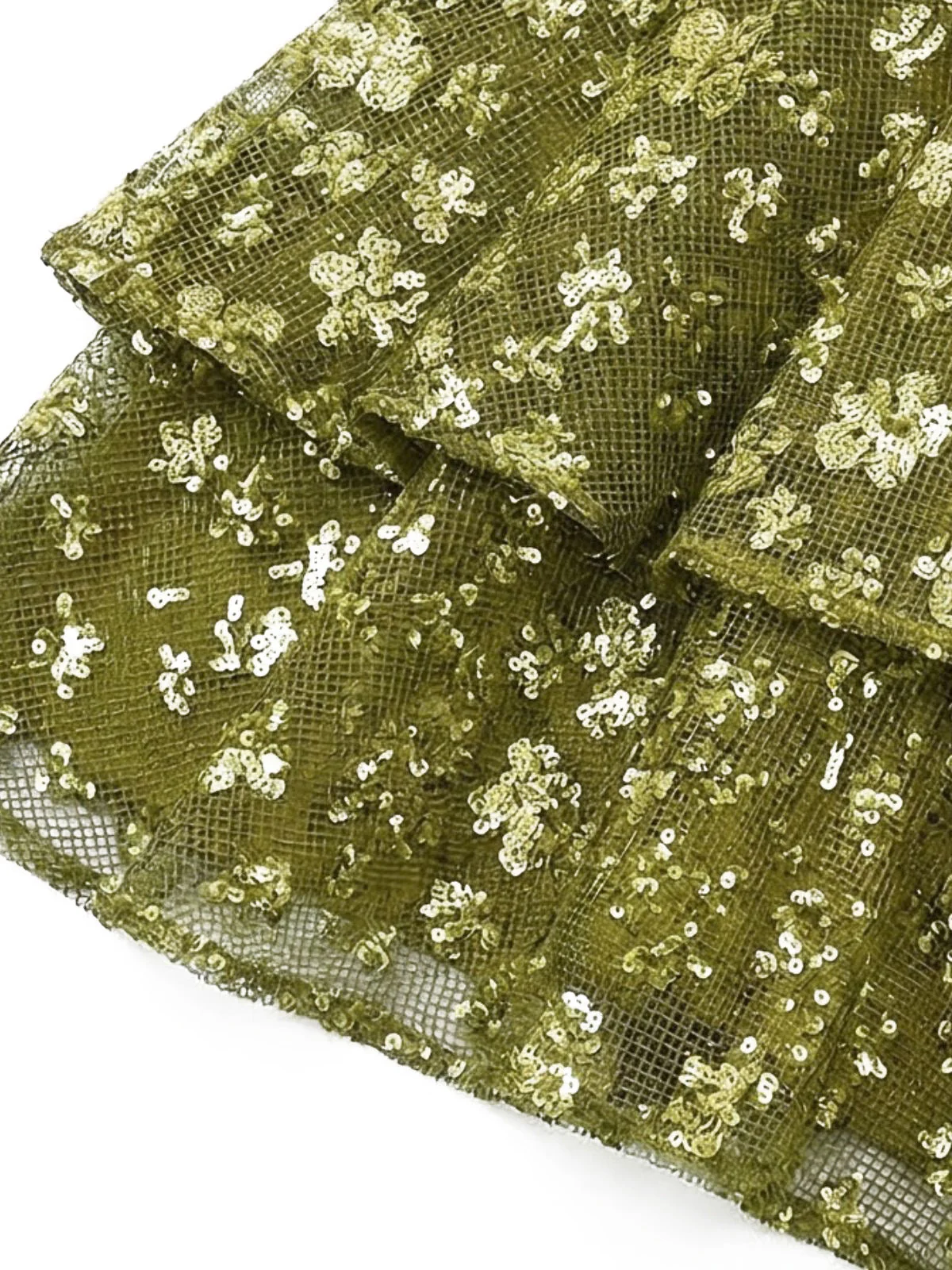 Chartreuse 1960er Pailletten Abend Party Mini Kleid - Image 8