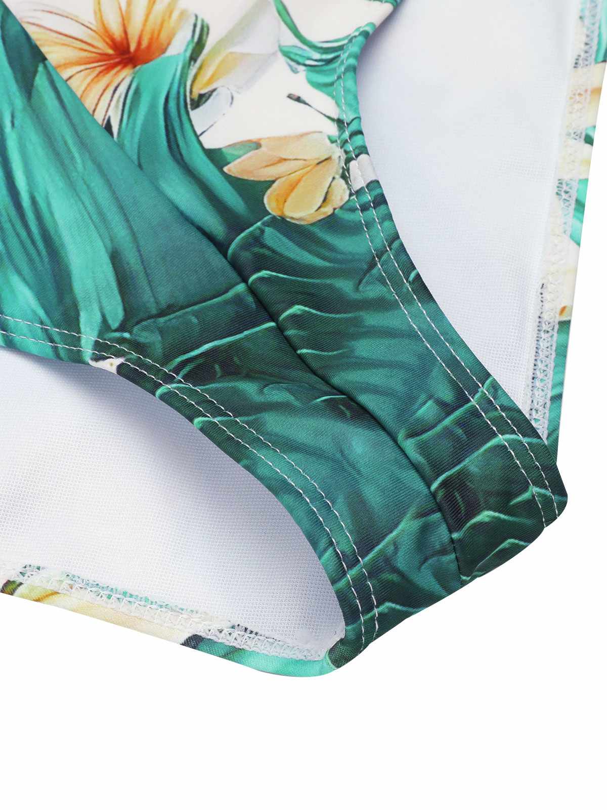 Coconut Tree & Beach Patchwork Badeanzug - Image 6