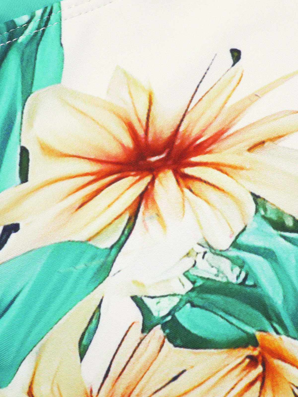 Coconut Tree & Beach Patchwork Badeanzug - Image 7