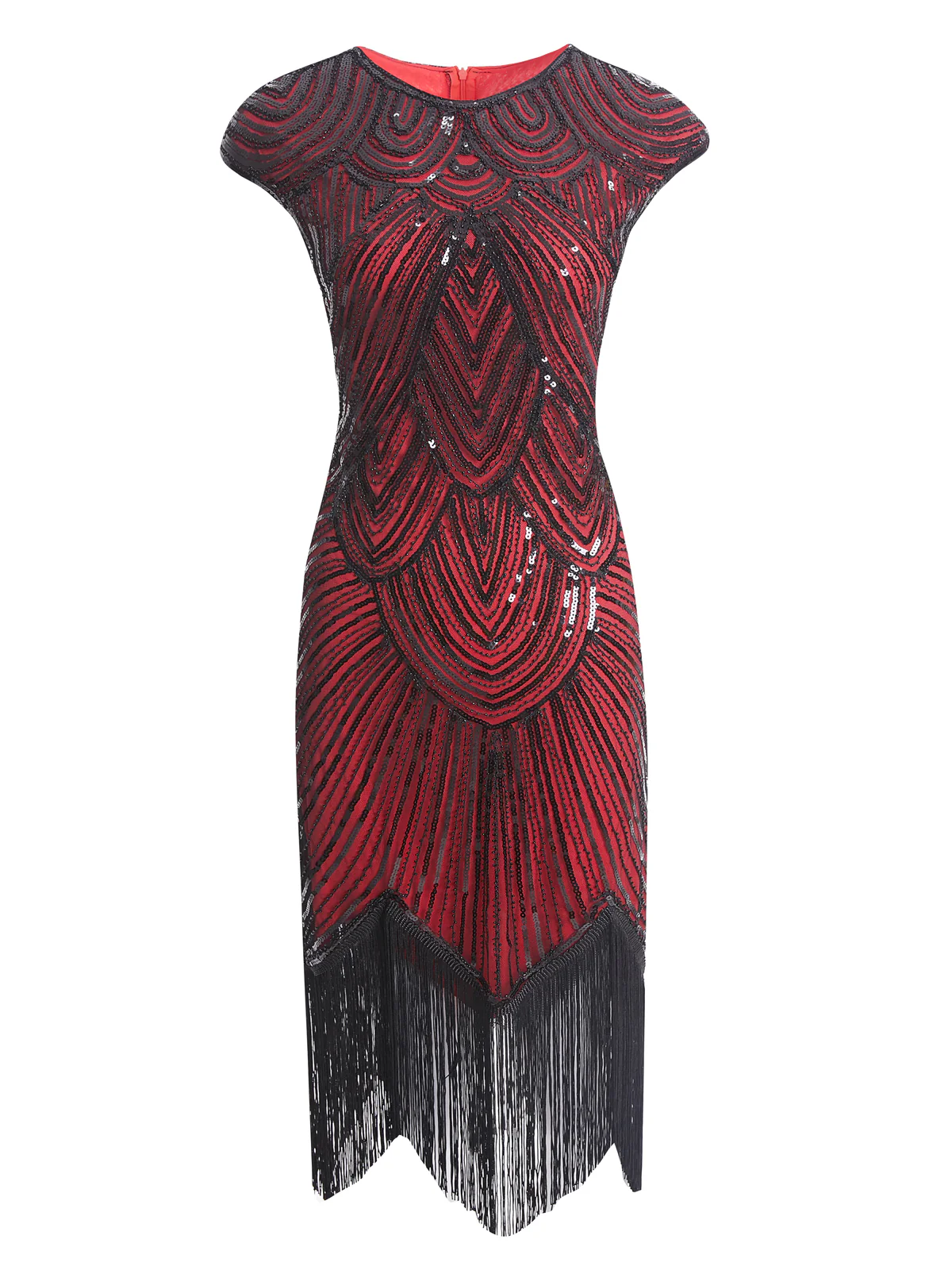 1920ER PAILLETTEN PERLEN FRANSEN KLEID - Image 14