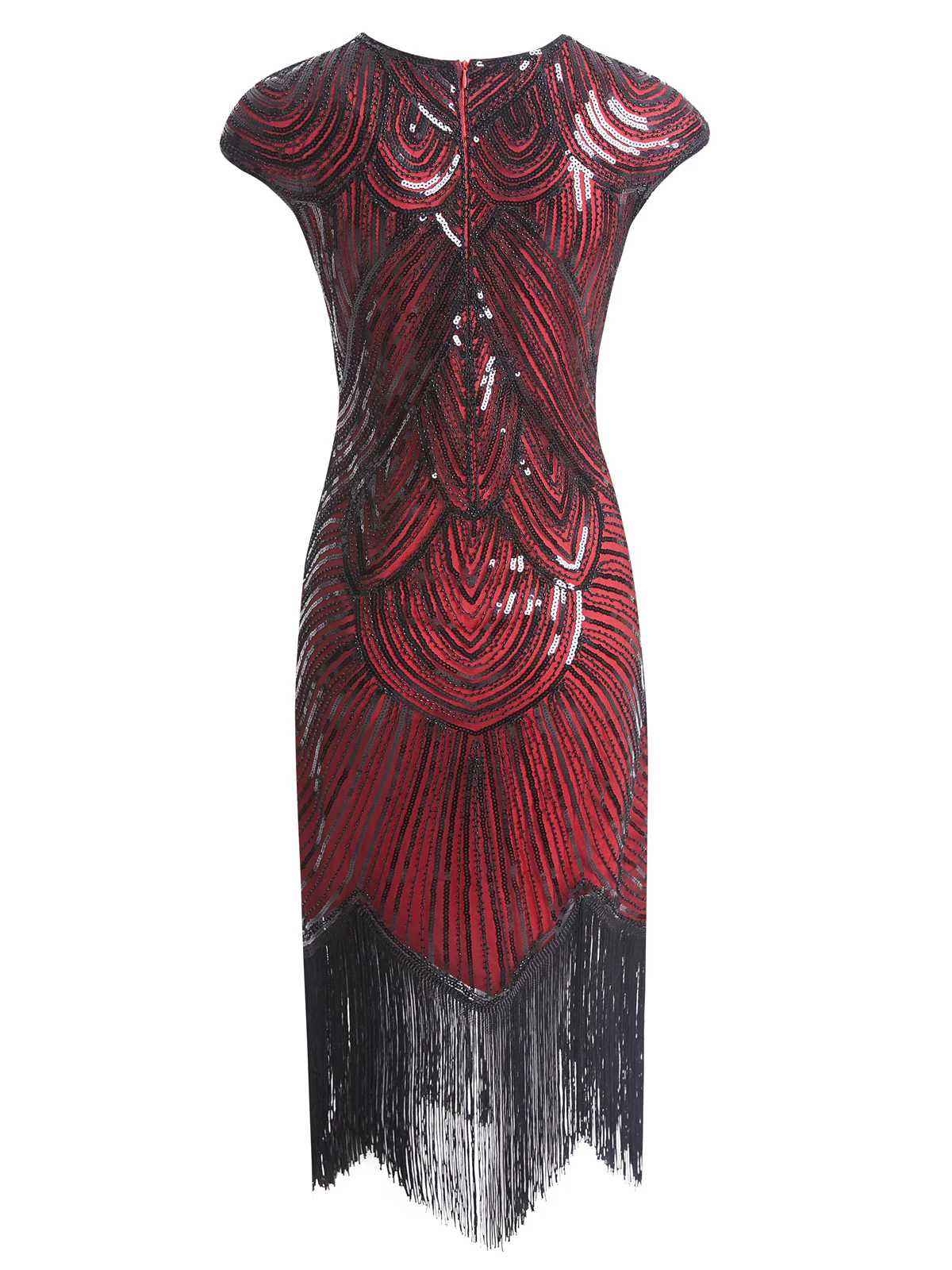 1920ER PAILLETTEN PERLEN FRANSEN KLEID - Image 15