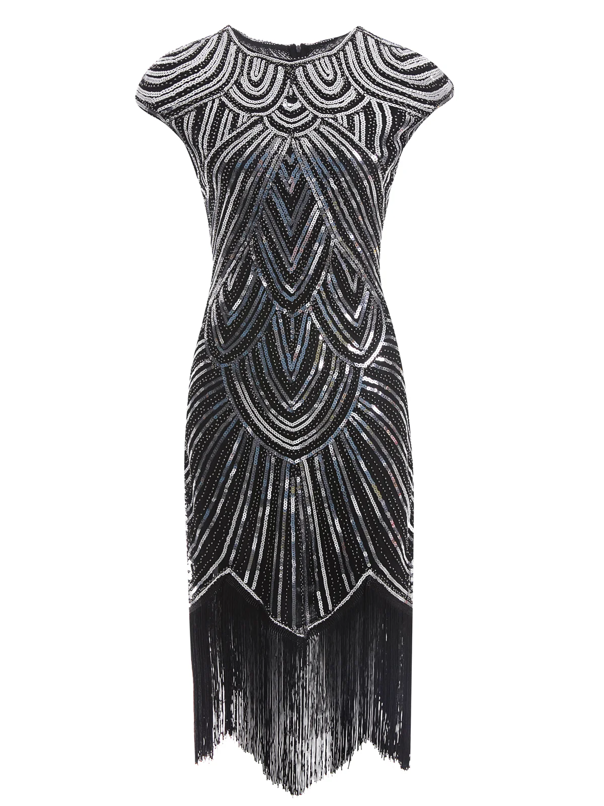 1920ER PAILLETTEN PERLEN FRANSEN KLEID - Image 18