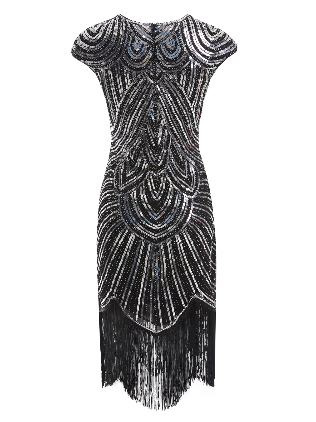 1920ER PAILLETTEN PERLEN FRANSEN KLEID - Image 19
