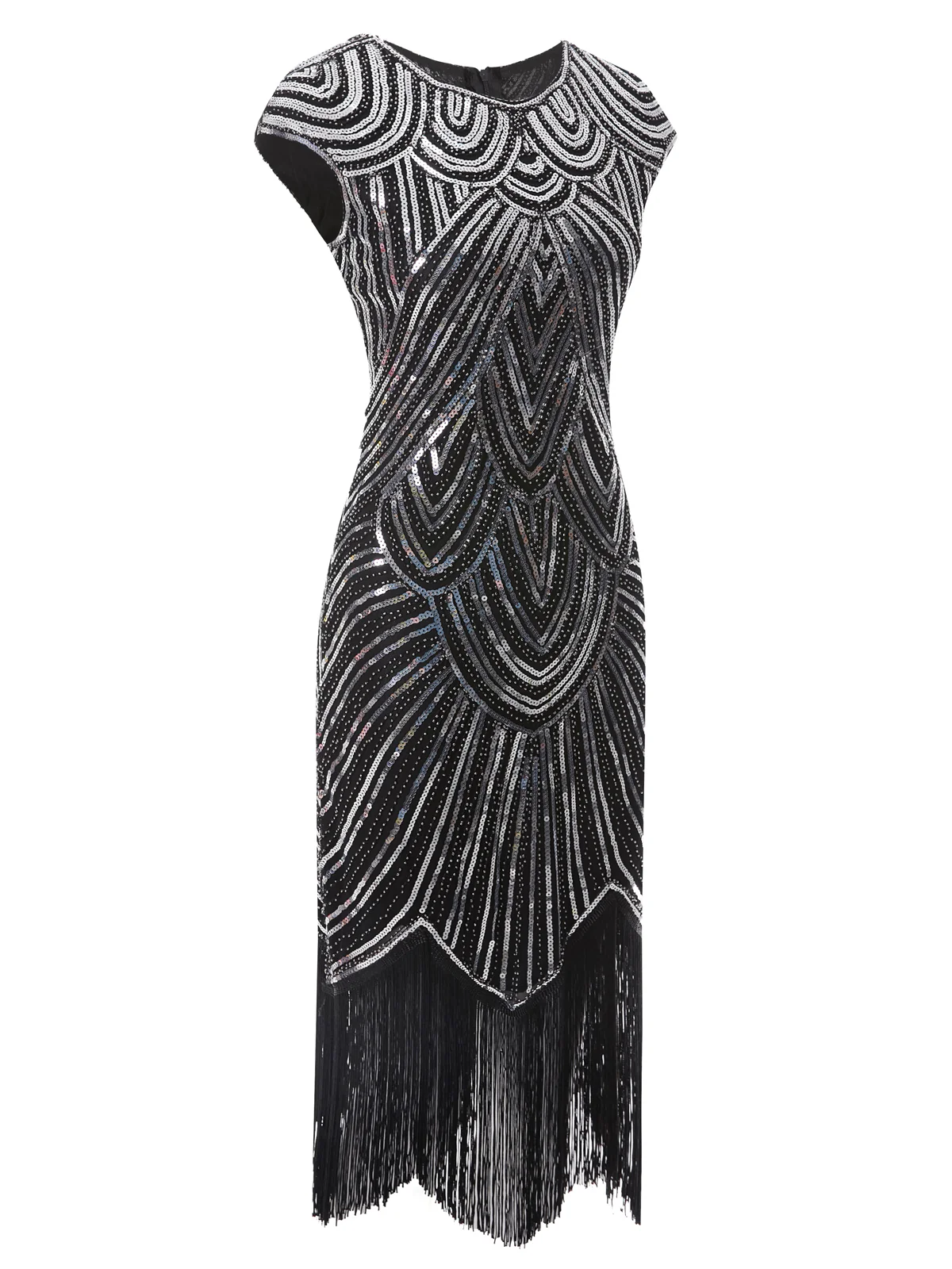 1920ER PAILLETTEN PERLEN FRANSEN KLEID - Image 20