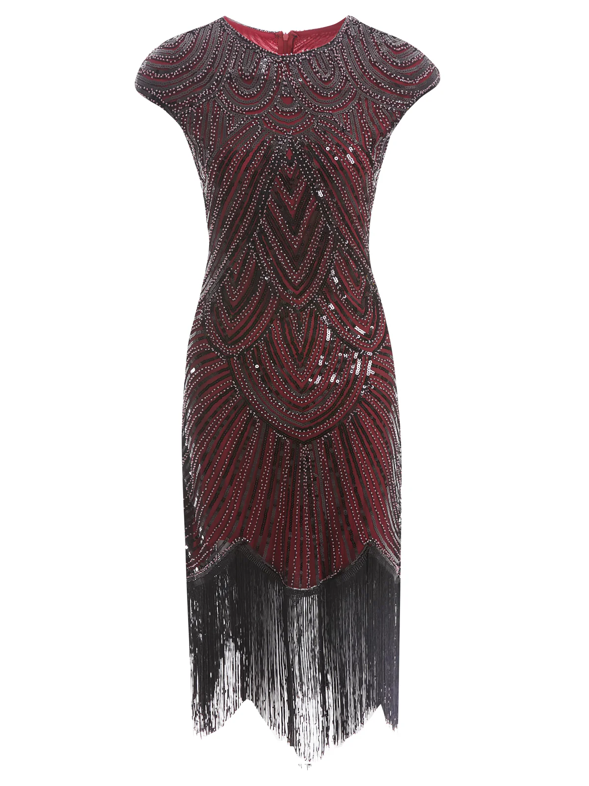 1920ER PAILLETTEN PERLEN FRANSEN KLEID - Image 24