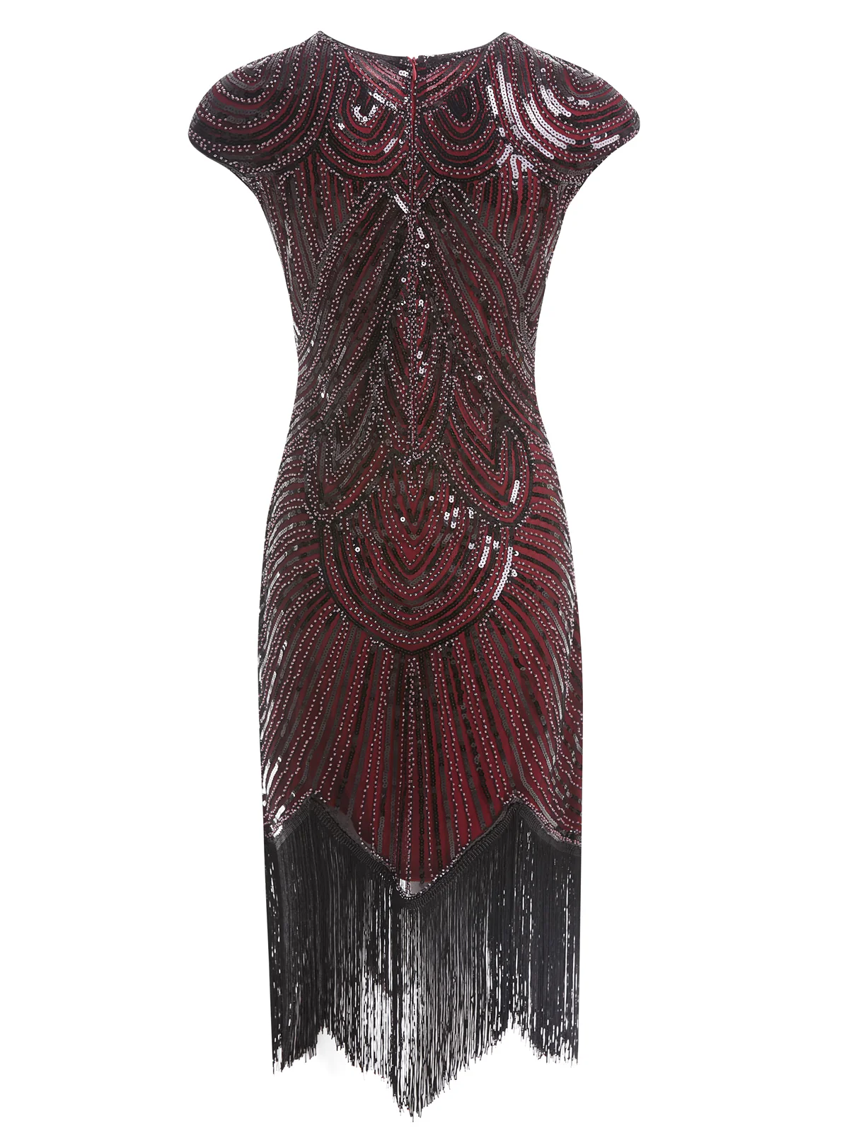 1920ER PAILLETTEN PERLEN FRANSEN KLEID - Image 25
