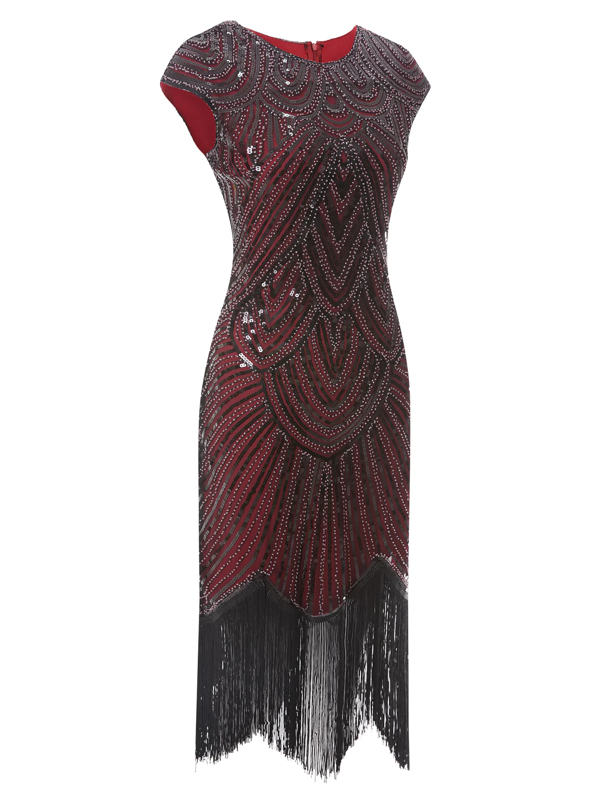 1920ER PAILLETTEN PERLEN FRANSEN KLEID - Image 26