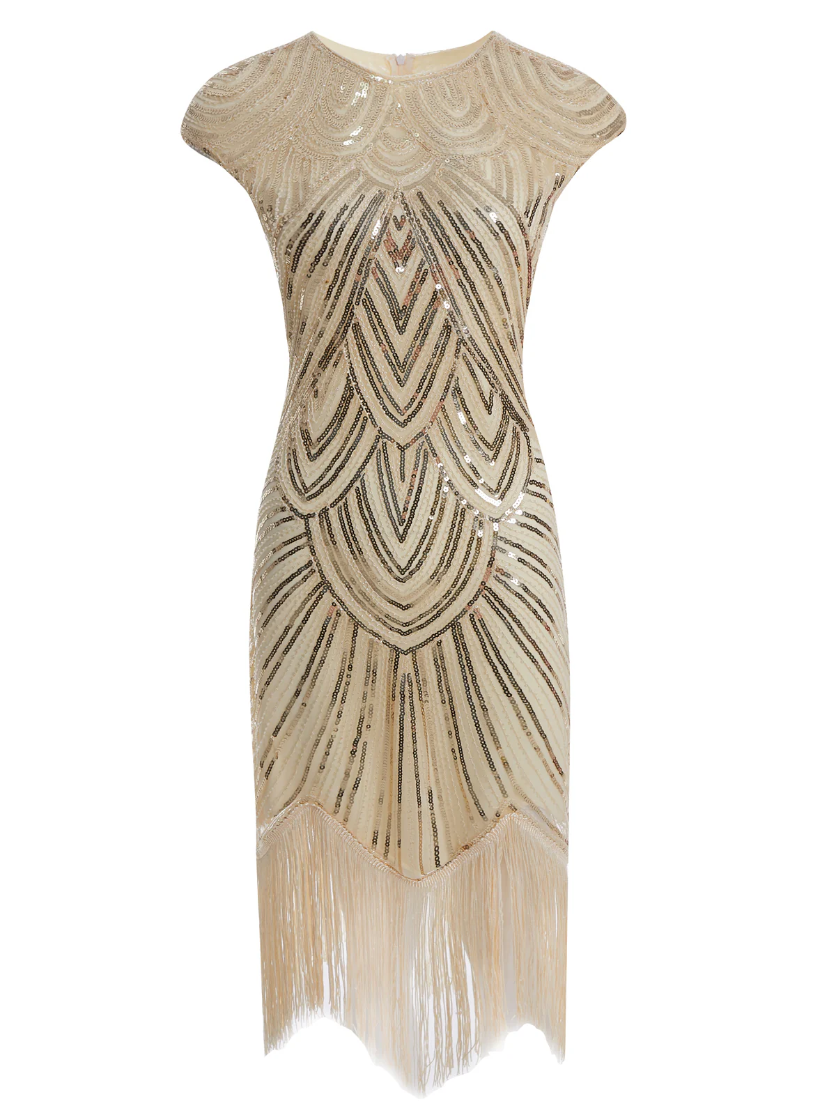 1920ER PAILLETTEN PERLEN FRANSEN KLEID - Image 3
