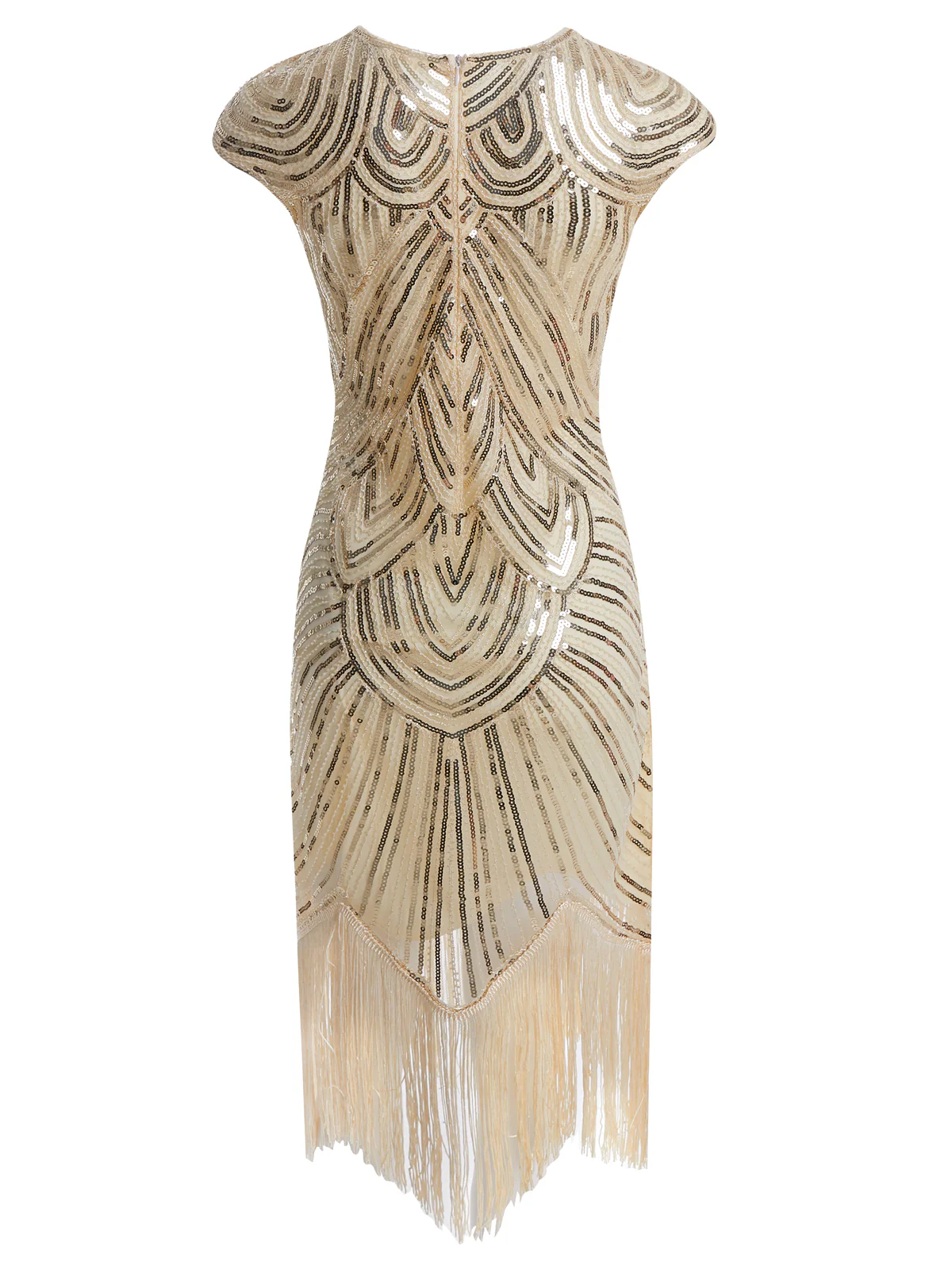 1920ER PAILLETTEN PERLEN FRANSEN KLEID - Image 4
