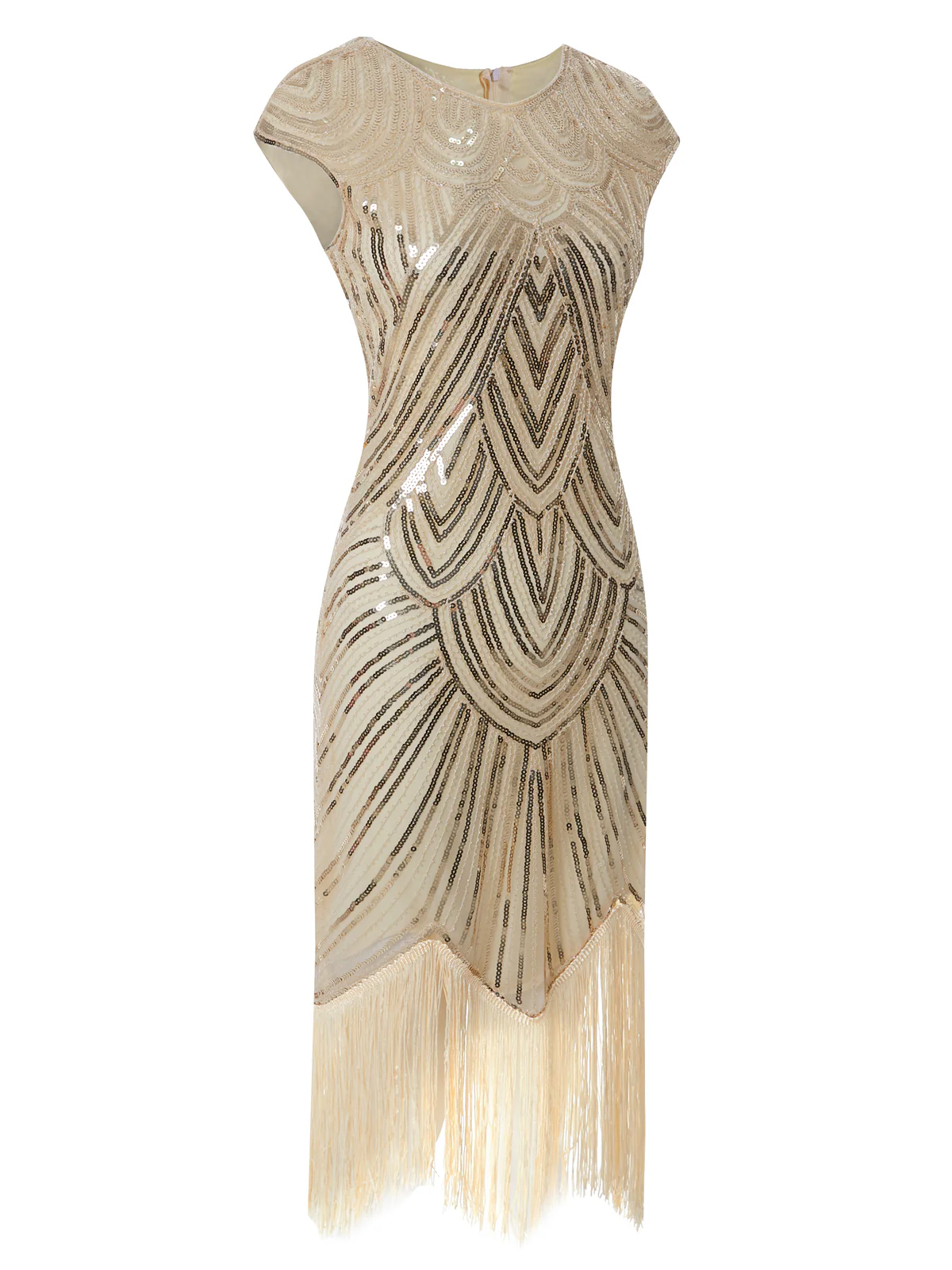 1920ER PAILLETTEN PERLEN FRANSEN KLEID - Image 5