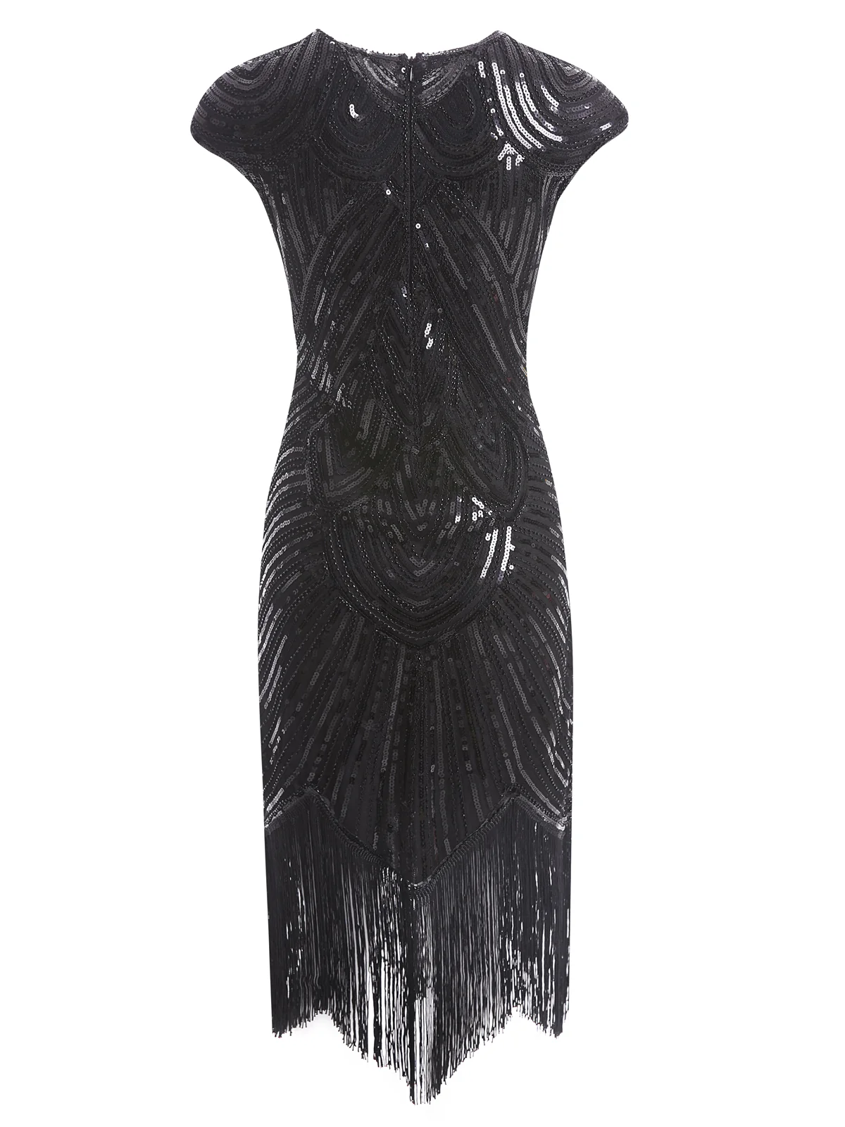 1920ER PAILLETTEN PERLEN FRANSEN KLEID - Image 9