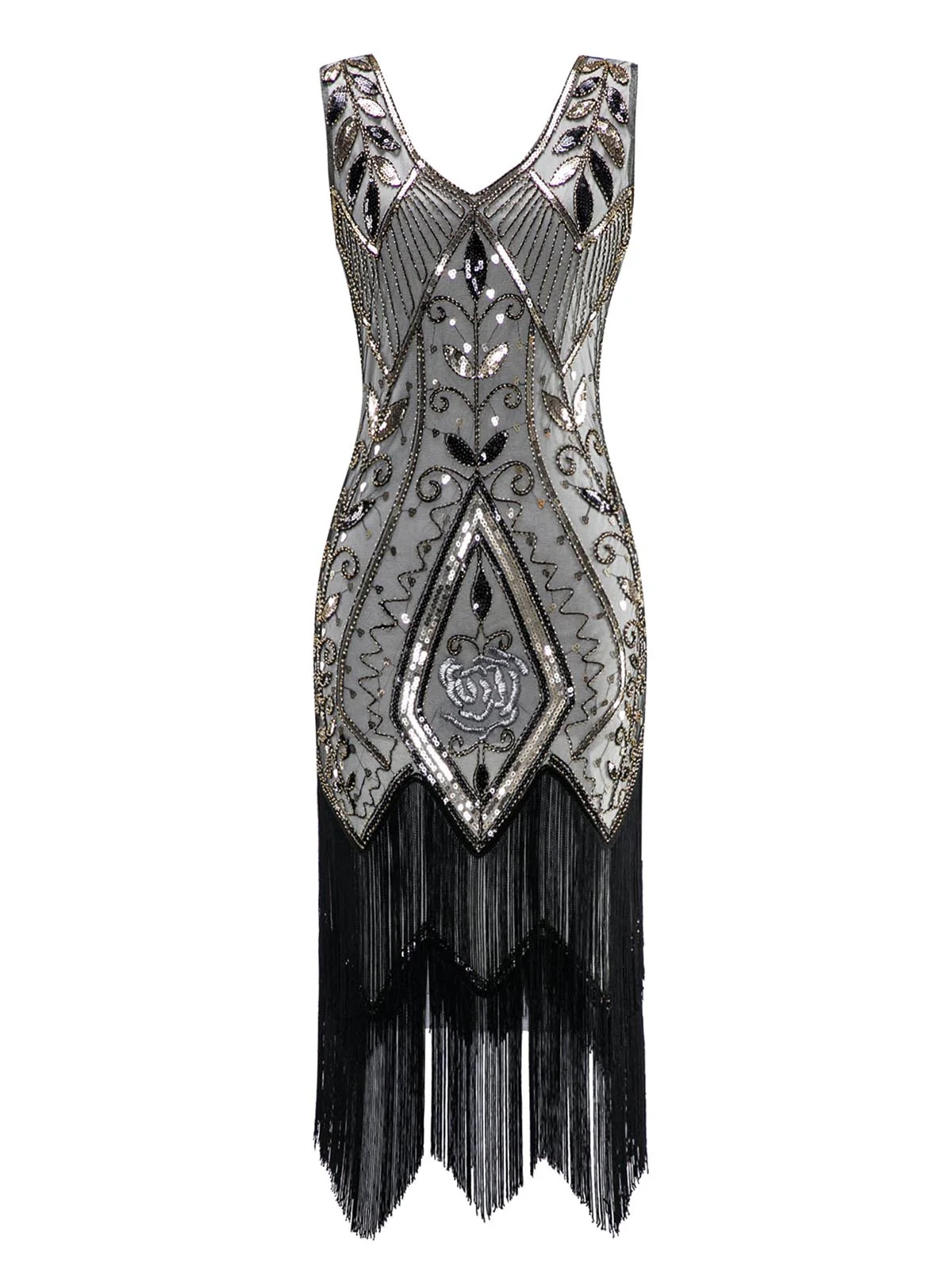 1920ER PAILLETTEN FRANSEN KLEID - Image 5