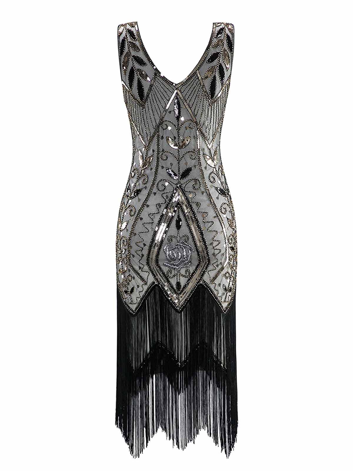 1920ER PAILLETTEN FRANSEN KLEID - Image 6