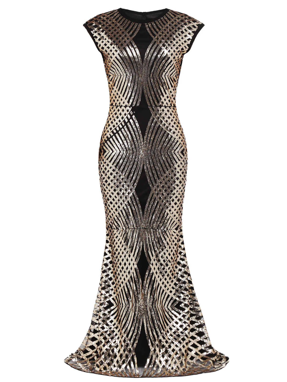 1920ER SCHWARZ PAILLETTEN MAXIKLEID - Image 5