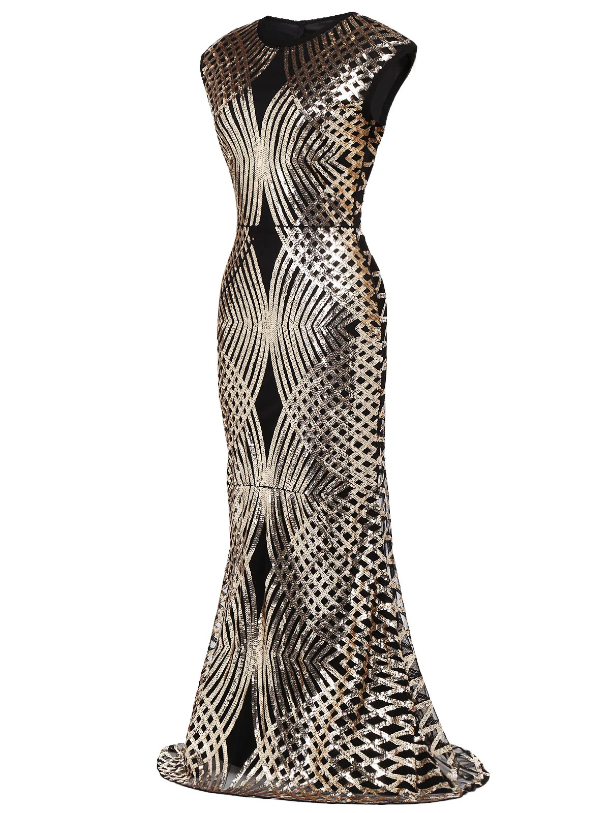 1920ER SCHWARZ PAILLETTEN MAXIKLEID - Image 6