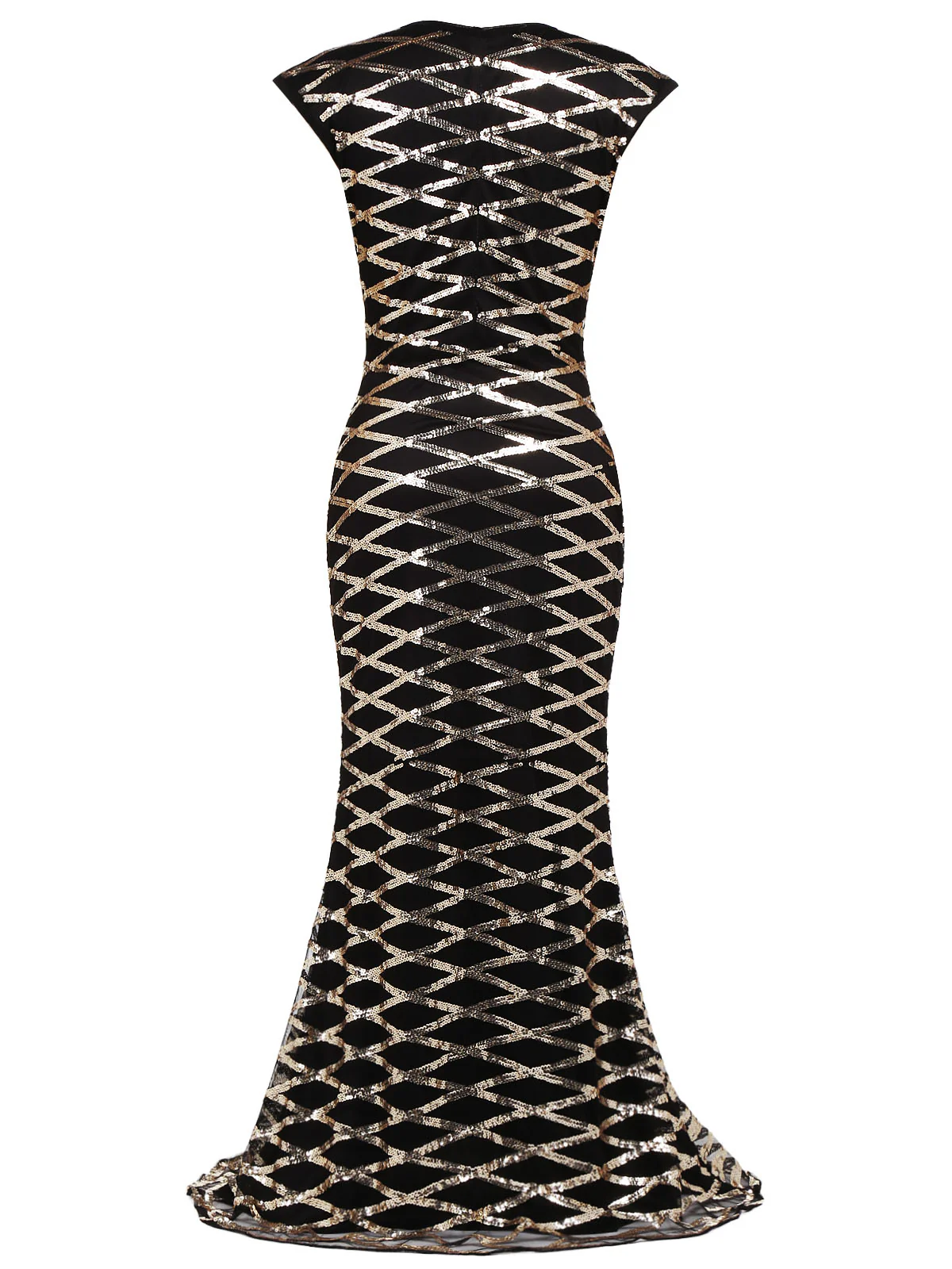 1920ER SCHWARZ PAILLETTEN MAXIKLEID - Image 7