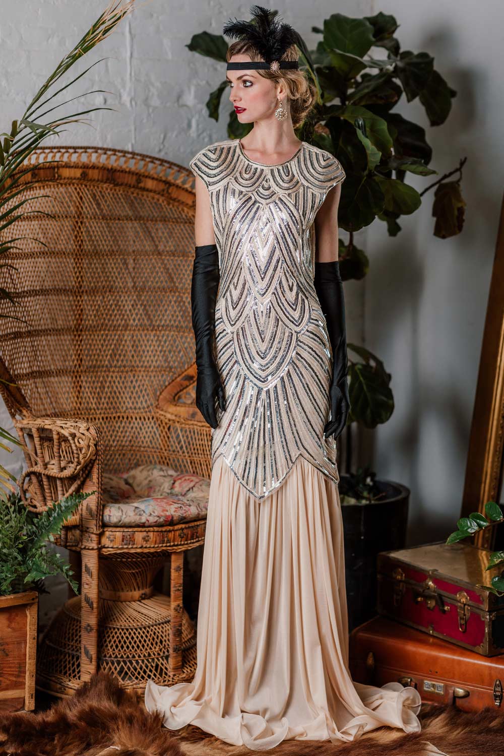 1920ER VINTAGE PAILLETTEN PARTY ABENDKLEID - Image 3