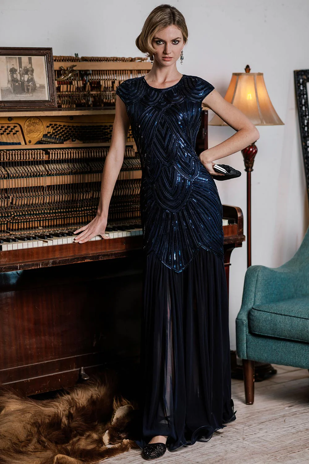 1920ER VINTAGE PAILLETTEN PARTY ABENDKLEID - Image 7