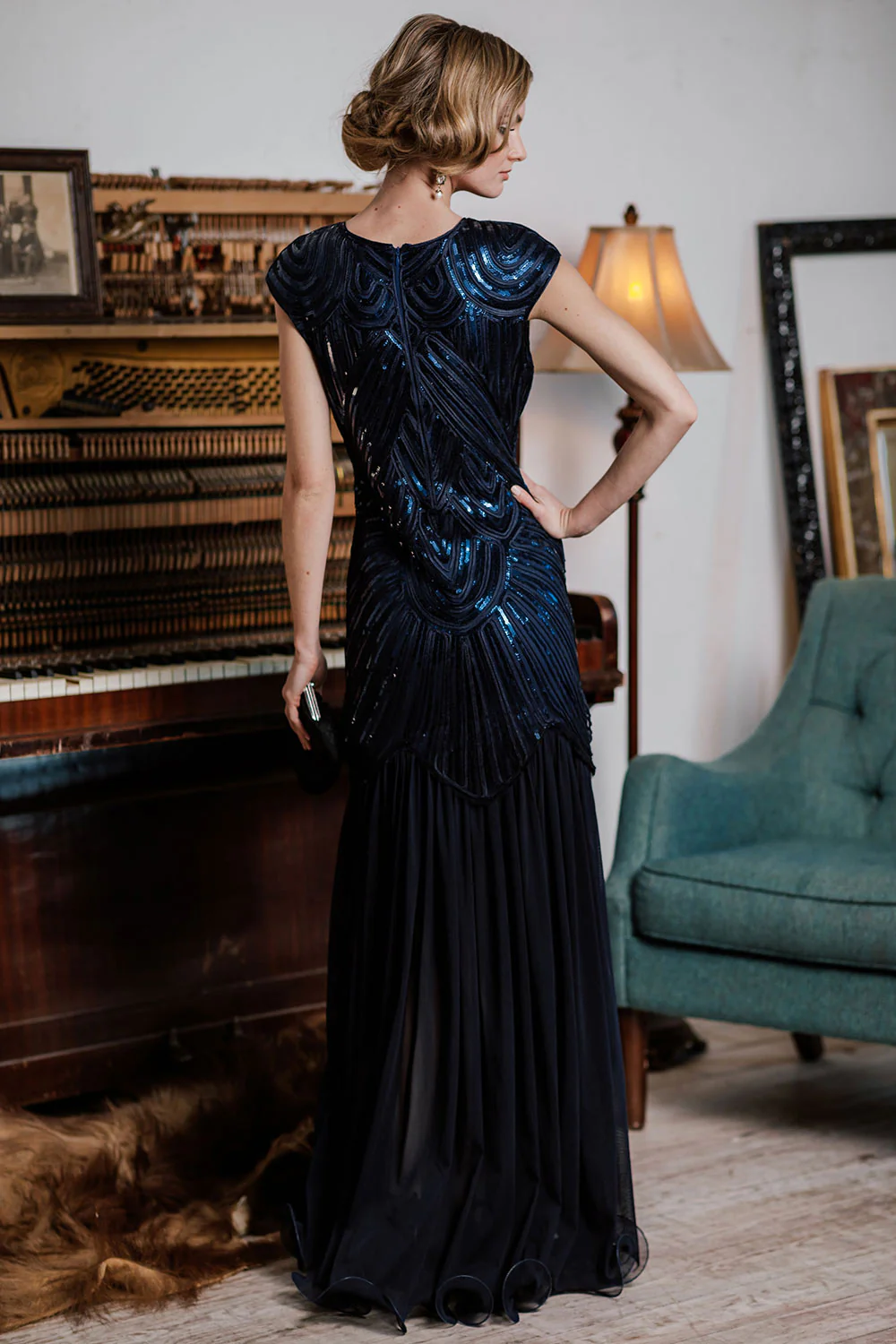 1920ER VINTAGE PAILLETTEN PARTY ABENDKLEID - Image 8