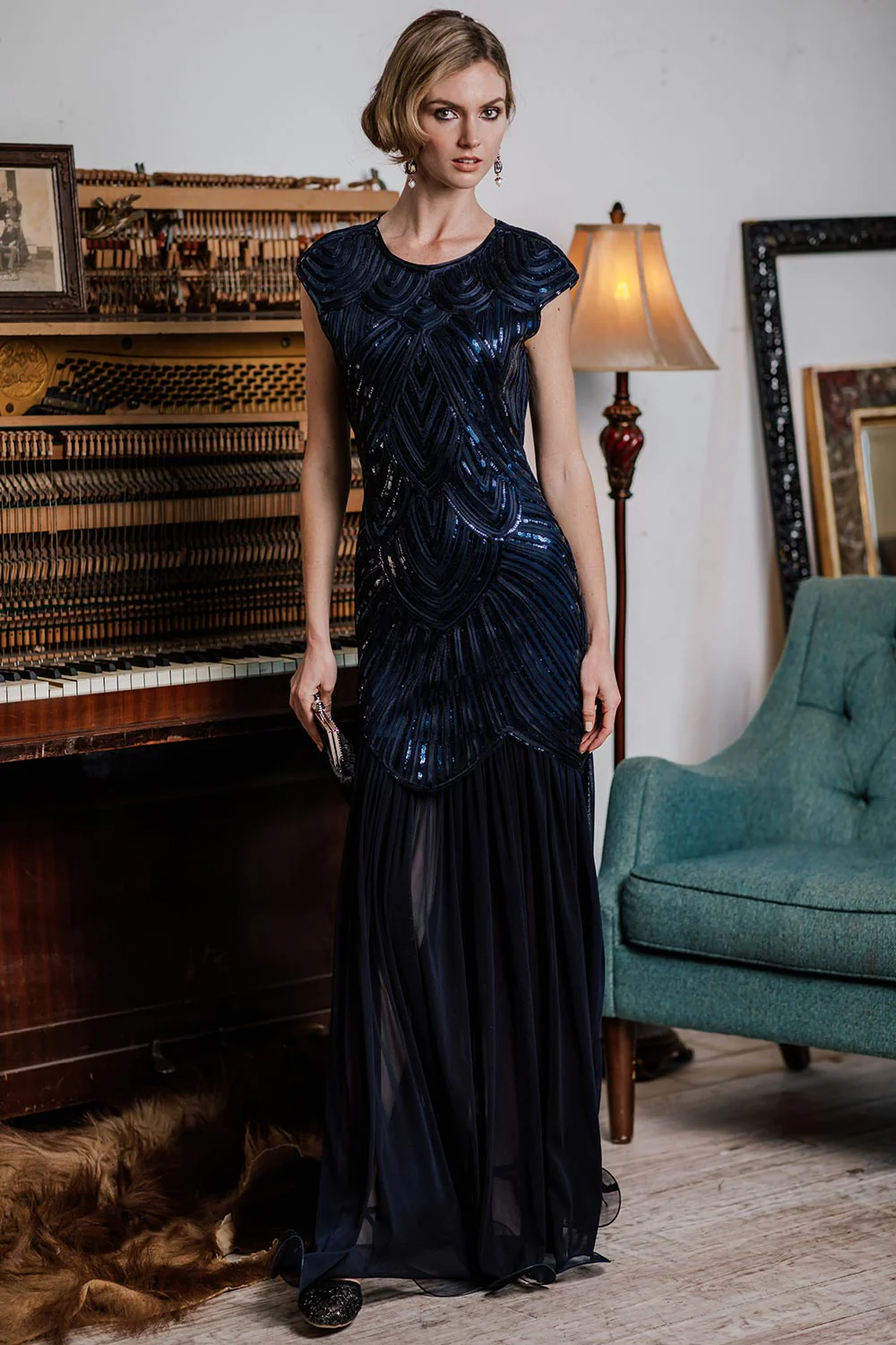 1920ER VINTAGE PAILLETTEN PARTY ABENDKLEID - Image 9