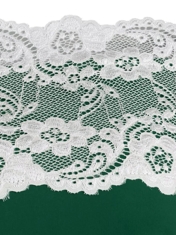 Grün 1950er Knopf Verziert Schulterfreies Kleid - Image 3