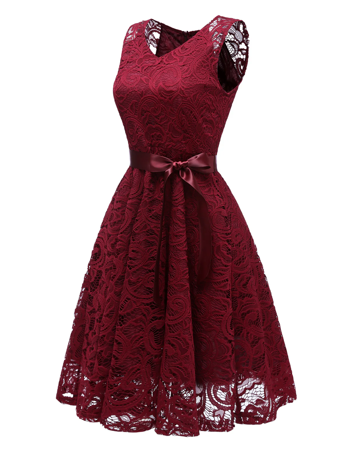 1950ER SPITZE BLUMEN BOGEN  KLEID - Image 6