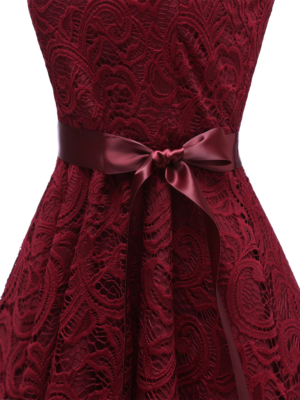 1950ER SPITZE BLUMEN BOGEN  KLEID - Image 7