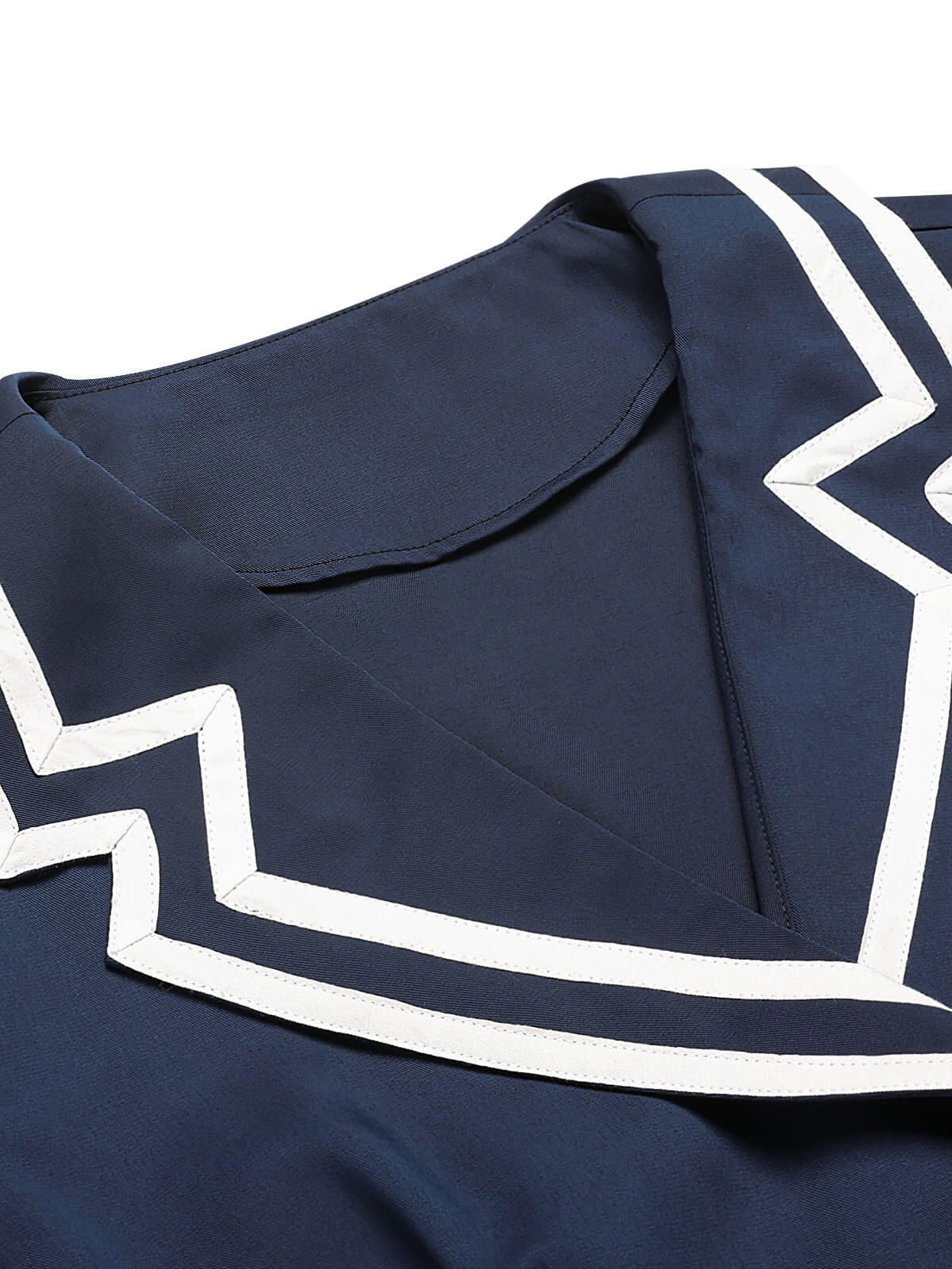 Dunkelblau 1950er Sailot Style Zweireihiges Kleid - Image 5