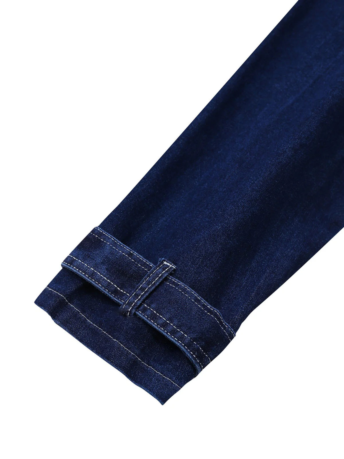 Dunkelblau 1950er Denim Taste Revers Jacke - Image 6