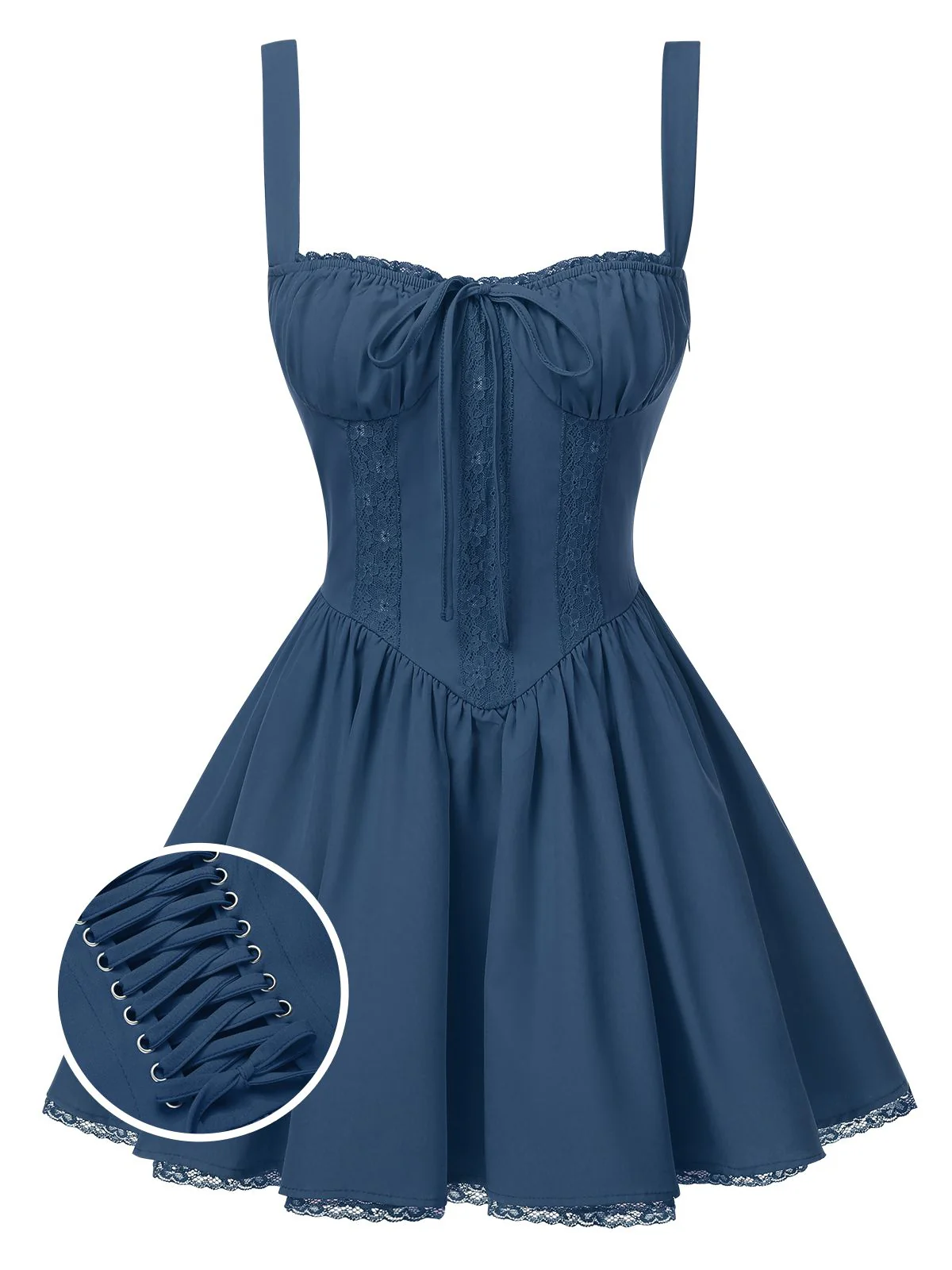 1950er Träger Schnürung Korsett Mini Kleid - Image 6
